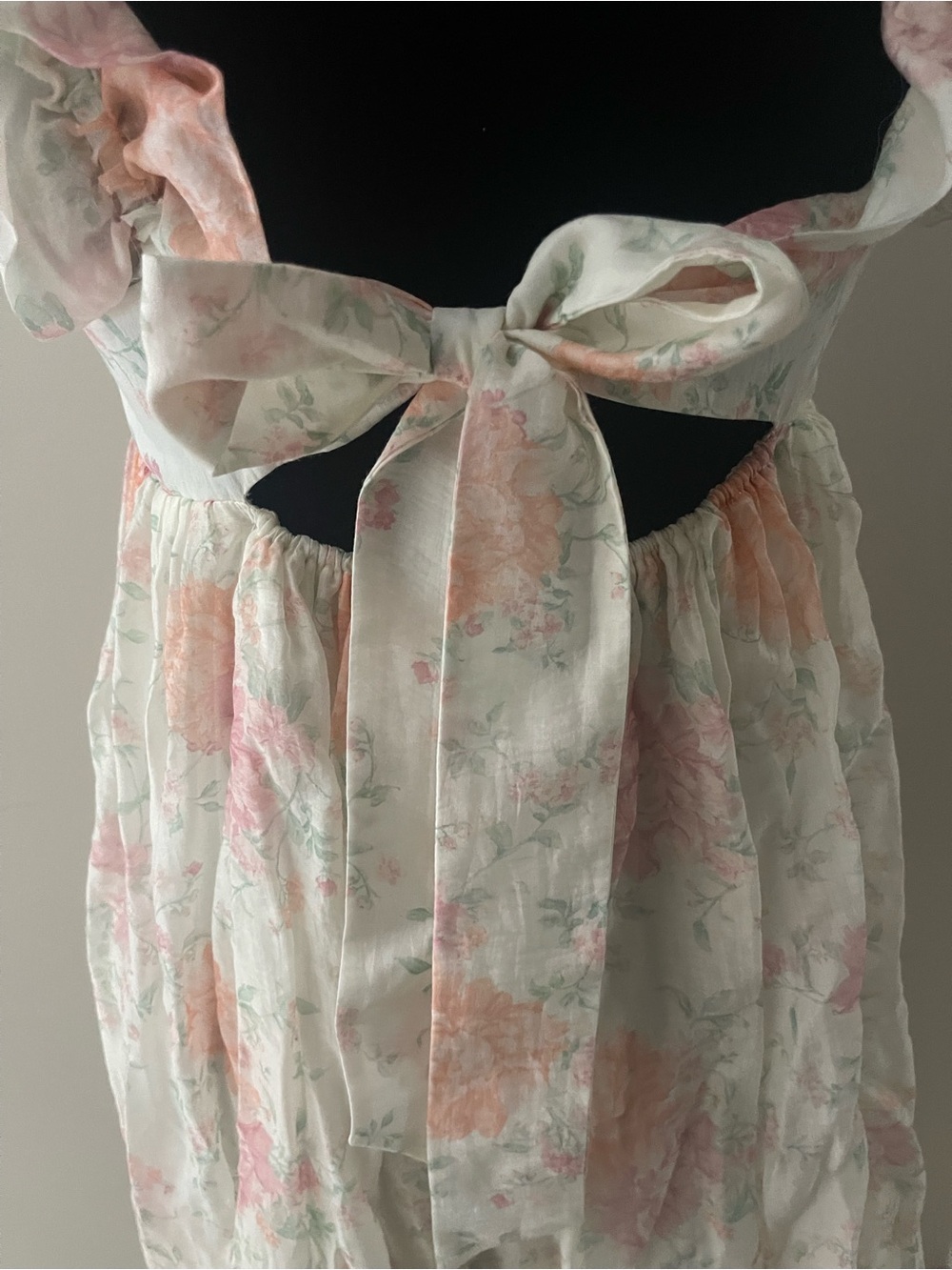 H&M Floral Ruffle Strap Mini Dress - Picture 3 of 6